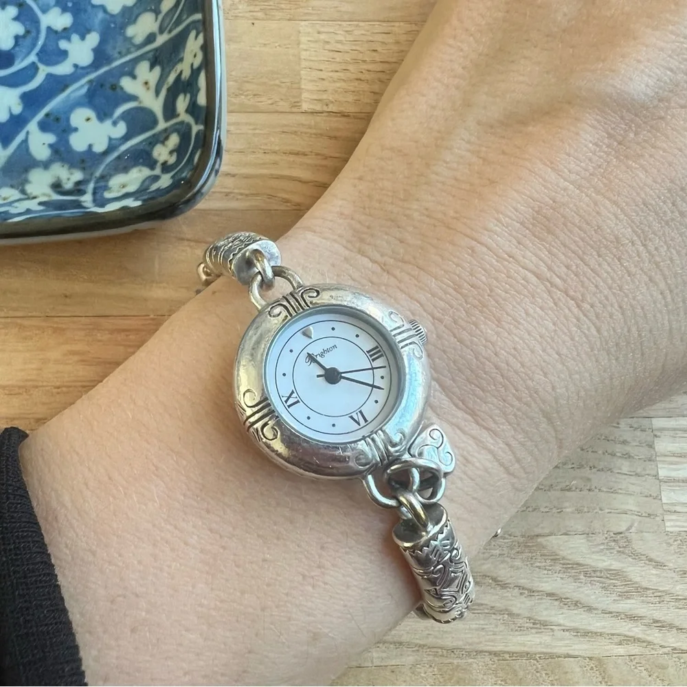 Brighton Marrakech ladies silver tone bracelet fashion watch NEW BATTERY